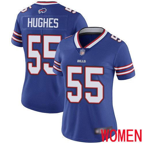 Women Buffalo Bills #55 Jerry Hughes Royal Blue Team Color Vapor Untouchable Limited Player NFL Jersey